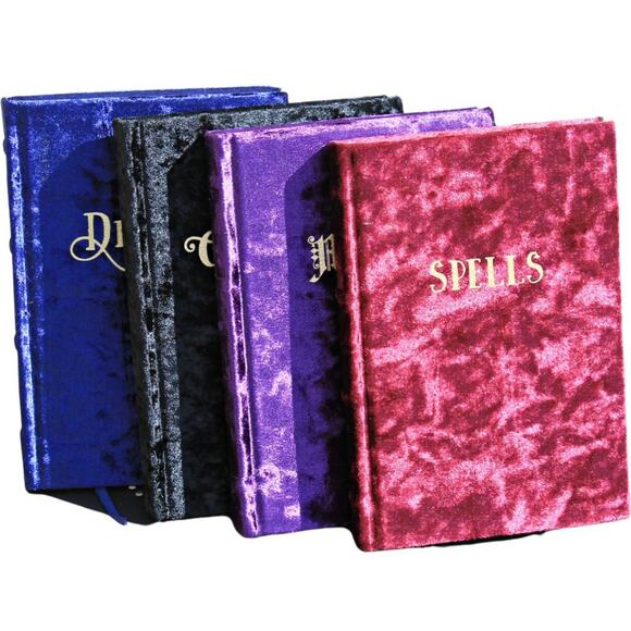 Grimoire Book of Shadows 4-Pc Journal Set Velveteen Dreams Spells Magic Charmed - Picture 3 of 7